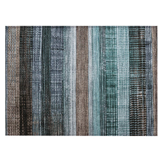 Piper Looms Chantille Stripes ACN1873 Teal Machine Washable Area Rug Scatter Main Image