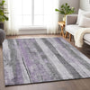 Piper Looms Chantille Stripes ACN1874 Lavender Machine Washable Area Rug Lifestyle Image Feature