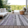 Piper Looms Chantille Stripes ACN1874 Lavender Machine Washable Area Rug Outdoor Lifestyle Image Feature