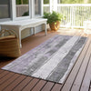 Piper Looms Chantille Stripes ACN1874 Lavender Machine Washable Area Rug Runner Outdoor Lifestyle Image Feature