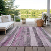 Piper Looms Chantille Stripes ACN1874 Pink Machine Washable Area Rug Outdoor Lifestyle Image Feature
