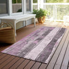 Piper Looms Chantille Stripes ACN1874 Pink Machine Washable Area Rug Runner Outdoor Lifestyle Image Feature