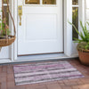 Piper Looms Chantille Stripes ACN1874 Pink Machine Washable Area Rug Scatter Outdoor Lifestyle Image Feature