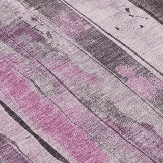 Piper Looms Chantille Stripes ACN1874 Pink Machine Washable Area Rug Swatch Image