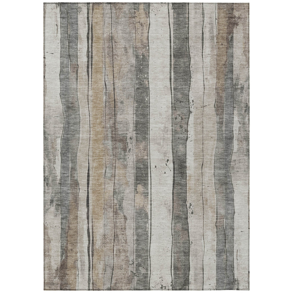 Piper Looms Chantille Stripes ACN1874 Putty Machine Washable Area Rug main image