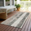 Piper Looms Chantille Stripes ACN1874 Putty Machine Washable Area Rug Runner Outdoor Lifestyle Image Feature