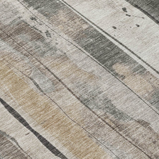 Piper Looms Chantille Stripes ACN1874 Putty Machine Washable Area Rug Swatch Image
