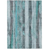 Piper Looms Chantille Stripes ACN1874 Teal Machine Washable Area Rug main image