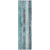 Piper Looms Chantille Stripes ACN1874 Teal Machine Washable Area Rug Runner Main Image
