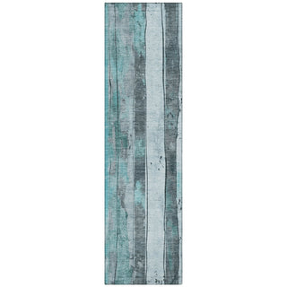 Piper Looms Chantille Stripes ACN1874 Teal Machine Washable Area Rug Runner Main Image
