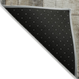 Piper Looms Chantille Geometric ACN1875 Beige Machine Washable Area Rug Backing Image