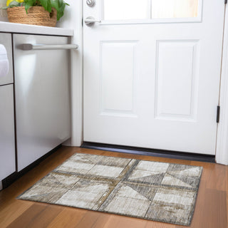 Piper Looms Chantille Geometric ACN1875 Beige Machine Washable Area Rug Scatter Lifestyle Image Feature