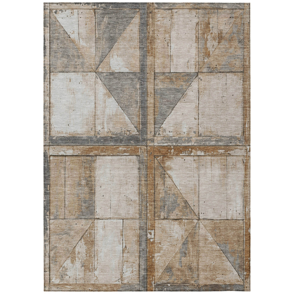 Piper Looms Chantille Geometric ACN1875 Copper Machine Washable Area Rug main image
