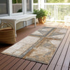 Piper Looms Chantille Geometric ACN1875 Copper Machine Washable Area Rug Runner Outdoor Lifestyle Image Feature