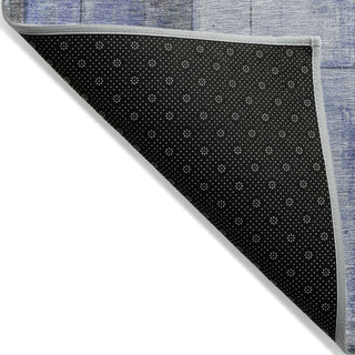 Piper Looms Chantille Geometric ACN1875 Denim Machine Washable Area Rug Backing Image