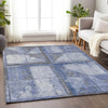 Piper Looms Chantille Geometric ACN1875 Denim Machine Washable Area Rug Lifestyle Image Feature