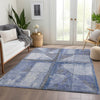 Piper Looms Chantille Geometric ACN1875 Denim Machine Washable Area Rug Lifestyle Image Feature