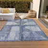 Piper Looms Chantille Geometric ACN1875 Denim Machine Washable Area Rug Outdoor Lifestyle Image Feature