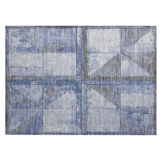 Piper Looms Chantille Geometric ACN1875 Denim Machine Washable Area Rug Scatter Main Image