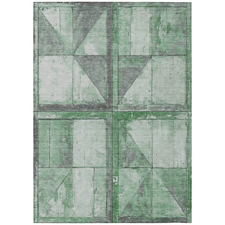 Piper Looms Chantille Geometric ACN1875 Green Machine Washable Area Rug main image