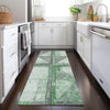 Piper Looms Chantille Geometric ACN1875 Green Machine Washable Area Rug Runner Lifestyle Image Feature