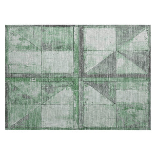 Piper Looms Chantille Geometric ACN1875 Green Machine Washable Area Rug Scatter Main Image