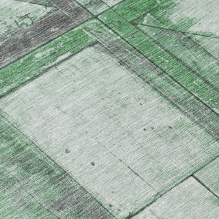 Piper Looms Chantille Geometric ACN1875 Green Machine Washable Area Rug Swatch Image