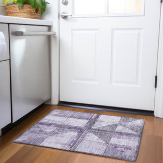 Piper Looms Chantille Geometric ACN1875 Purple Machine Washable Area Rug Scatter Lifestyle Image Feature