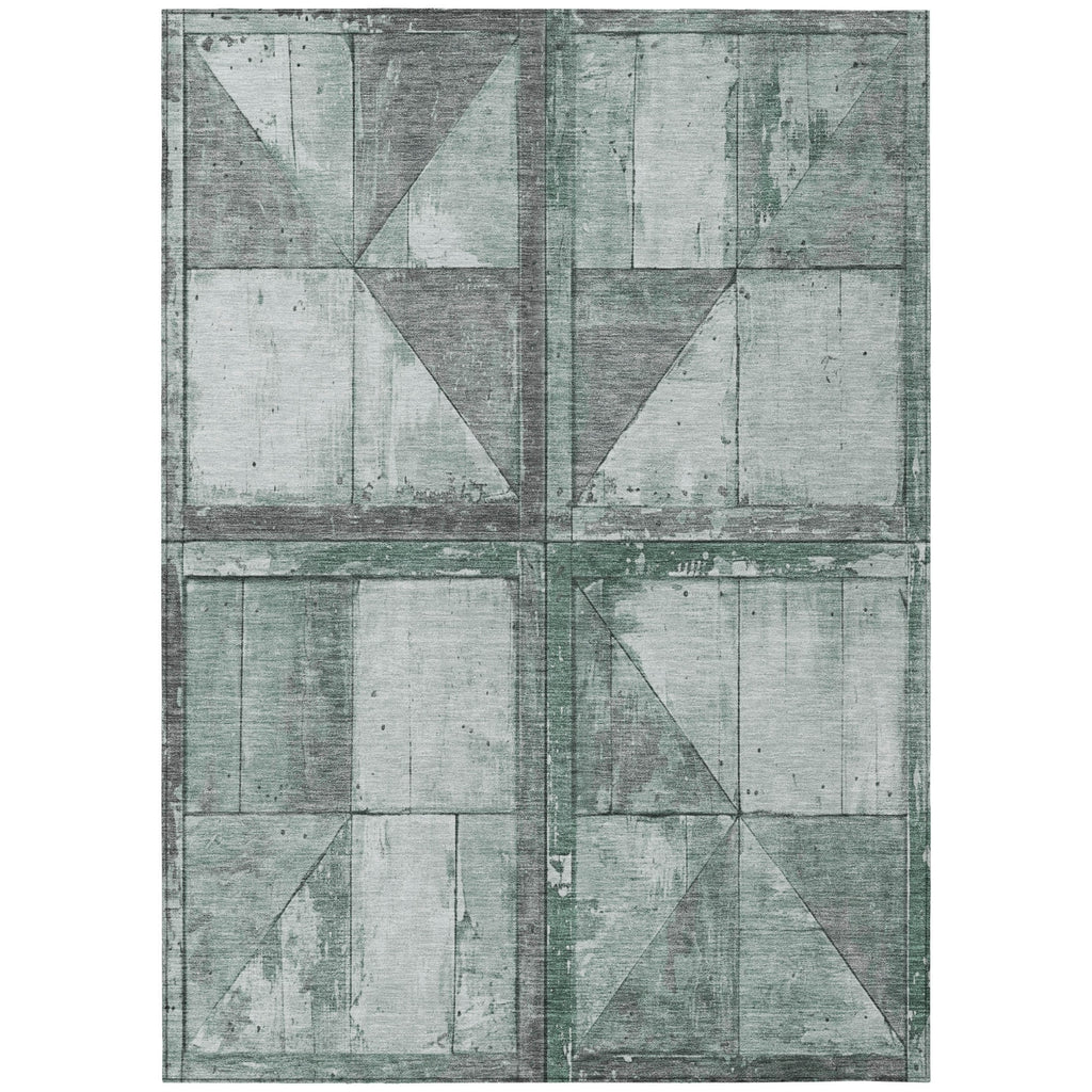 Piper Looms Chantille Geometric ACN1875 Sage Machine Washable Area Rug main image