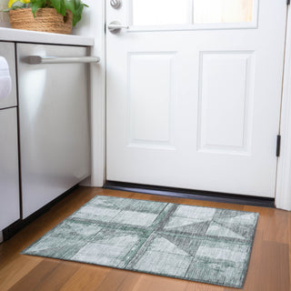 Piper Looms Chantille Geometric ACN1875 Sage Machine Washable Area Rug Scatter Lifestyle Image Feature