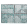 Piper Looms Chantille Geometric ACN1875 Teal Machine Washable Area Rug Scatter Main Image
