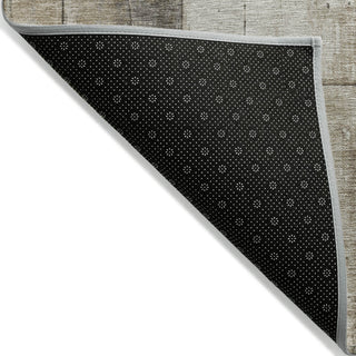 Piper Looms Chantille Geometric ACN1876 Beige Machine Washable Area Rug Backing Image