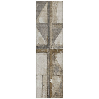 Piper Looms Chantille Geometric ACN1876 Beige Machine Washable Area Rug Runner Main Image
