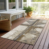 Piper Looms Chantille Geometric ACN1876 Beige Machine Washable Area Rug Runner Outdoor Lifestyle Image Feature