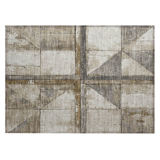 Piper Looms Chantille Geometric ACN1876 Beige Machine Washable Area Rug Scatter Main Image