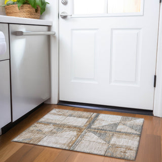 Piper Looms Chantille Geometric ACN1876 Copper Machine Washable Area Rug Scatter Lifestyle Image Feature