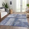 Piper Looms Chantille Geometric ACN1876 Denim Machine Washable Area Rug Lifestyle Image Feature
