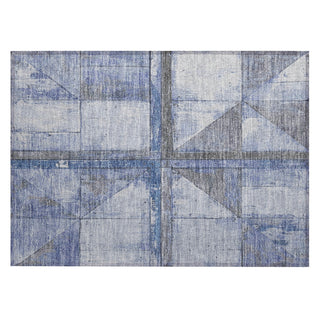 Piper Looms Chantille Geometric ACN1876 Denim Machine Washable Area Rug Scatter Main Image