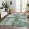 Piper Looms Chantille Geometric ACN1876 Green Machine Washable Area Rug Lifestyle Image Feature