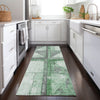 Piper Looms Chantille Geometric ACN1876 Green Machine Washable Area Rug Runner Lifestyle Image Feature