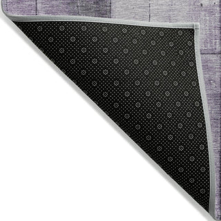 Piper Looms Chantille Geometric ACN1876 Purple Machine Washable Area Rug Backing Image