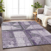 Piper Looms Chantille Geometric ACN1876 Purple Machine Washable Area Rug Lifestyle Image Feature