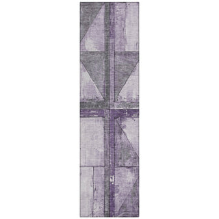 Piper Looms Chantille Geometric ACN1876 Purple Machine Washable Area Rug Runner Main Image