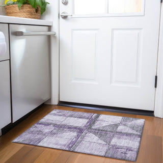 Piper Looms Chantille Geometric ACN1876 Purple Machine Washable Area Rug Scatter Lifestyle Image Feature