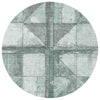 Piper Looms Chantille Geometric ACN1876 Sage Machine Washable Area Rug Round Main Image