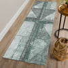 Piper Looms Chantille Geometric ACN1876 Sage Machine Washable Area Rug Runner Lifestyle Image Feature