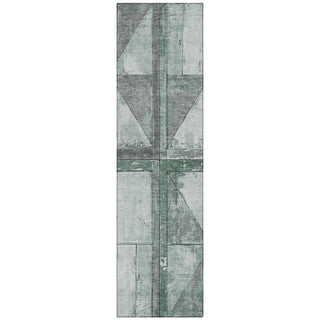 Piper Looms Chantille Geometric ACN1876 Sage Machine Washable Area Rug Runner Main Image