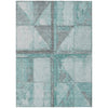 Piper Looms Chantille Geometric ACN1876 Teal Machine Washable Area Rug main image