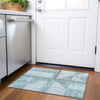 Piper Looms Chantille Geometric ACN1876 Teal Machine Washable Area Rug Scatter Lifestyle Image Feature