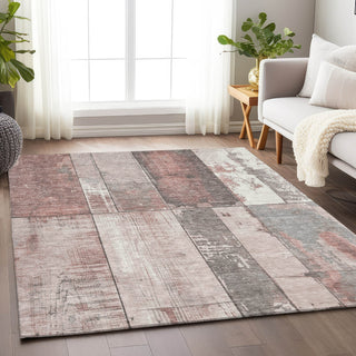 Piper Looms Chantille Geometric ACN1877 Copper Machine Washable Area Rug Lifestyle Image Feature